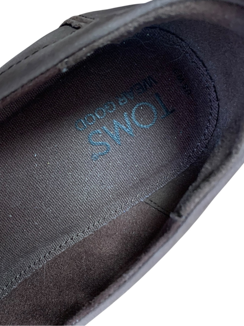 Toms size 9 heeled chunky Women's Brown Nubuck Penny Loafers - Picture 3 of 10